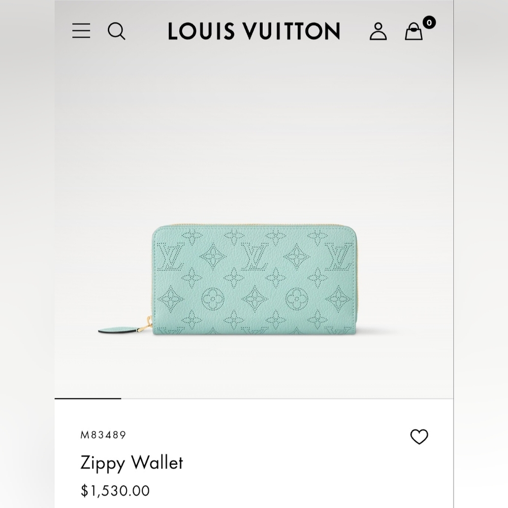 Rare color combo Mahina Zippy Wallet Blue Nuage EUC with a red orange interio - Picture 16 of 16